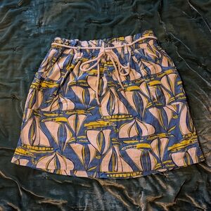 Lilly Pulitzer Nautical Blue and Yellow Skirt